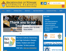 Tablet Screenshot of catholicschoolsnj.org